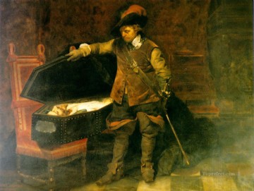 Pablo Delaroche Painting - Cromwell y Carlos I 1831 Hippolyte Delaroche